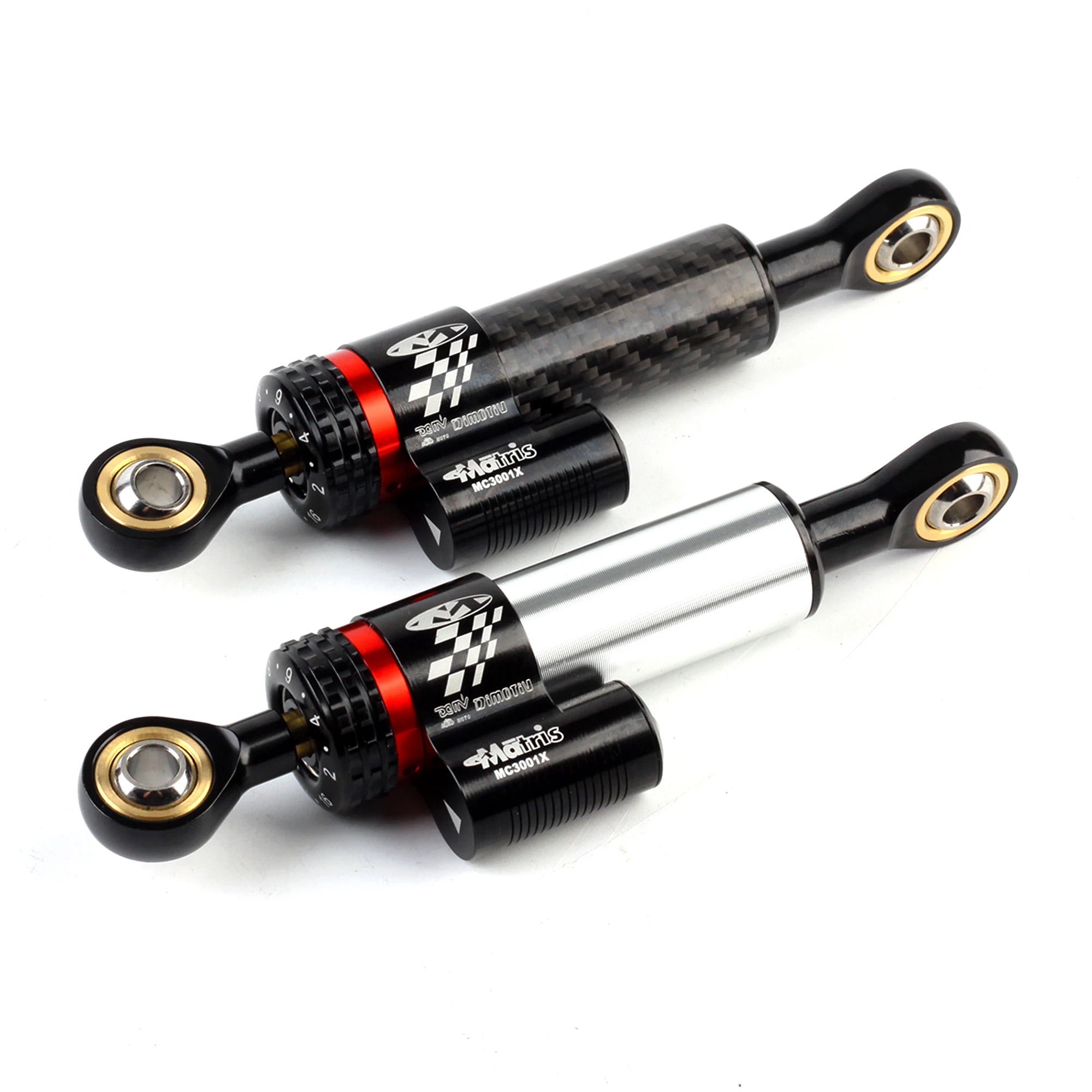 Motorcycle accressories Adjustable Carbon Fiber Universal Laser DIMOTIV Matris Steering Damper Stabilizer 175mm for Scooter