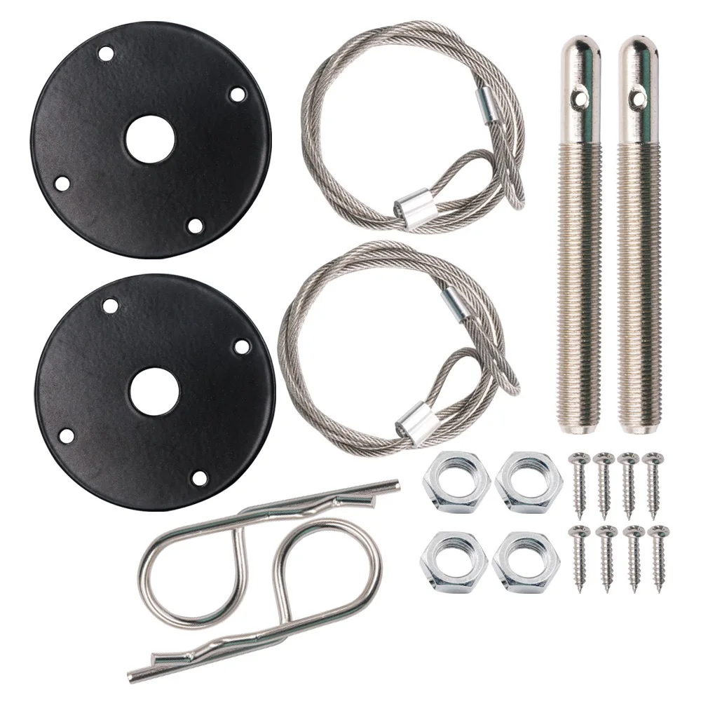 Universal Hood Lock Car Racing Hood Pin Lock Stainless Steel Quick Release Bonnet Lock Clip Kit Accessories