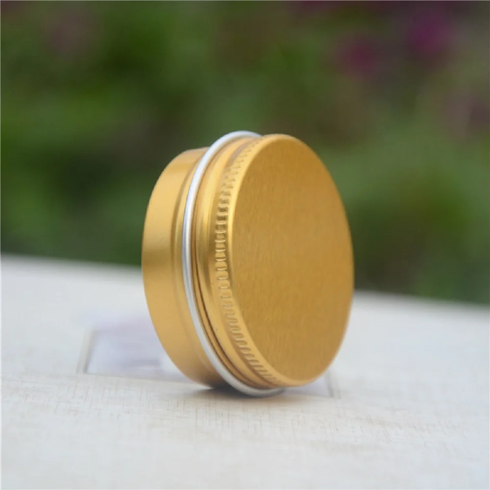 Empty Gold Aluminum Jar, Cosmetic Container, Aluminum Tin Cases for Lip Balm, 20ml, 25g, 100pcs