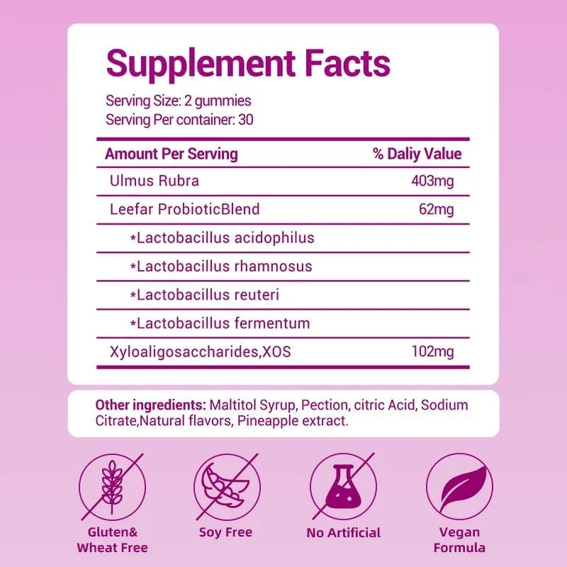 Feminine Gummies for Women - Promotes Digestive and Intestinal Health, Enhance Immunity, Supports PH Balance