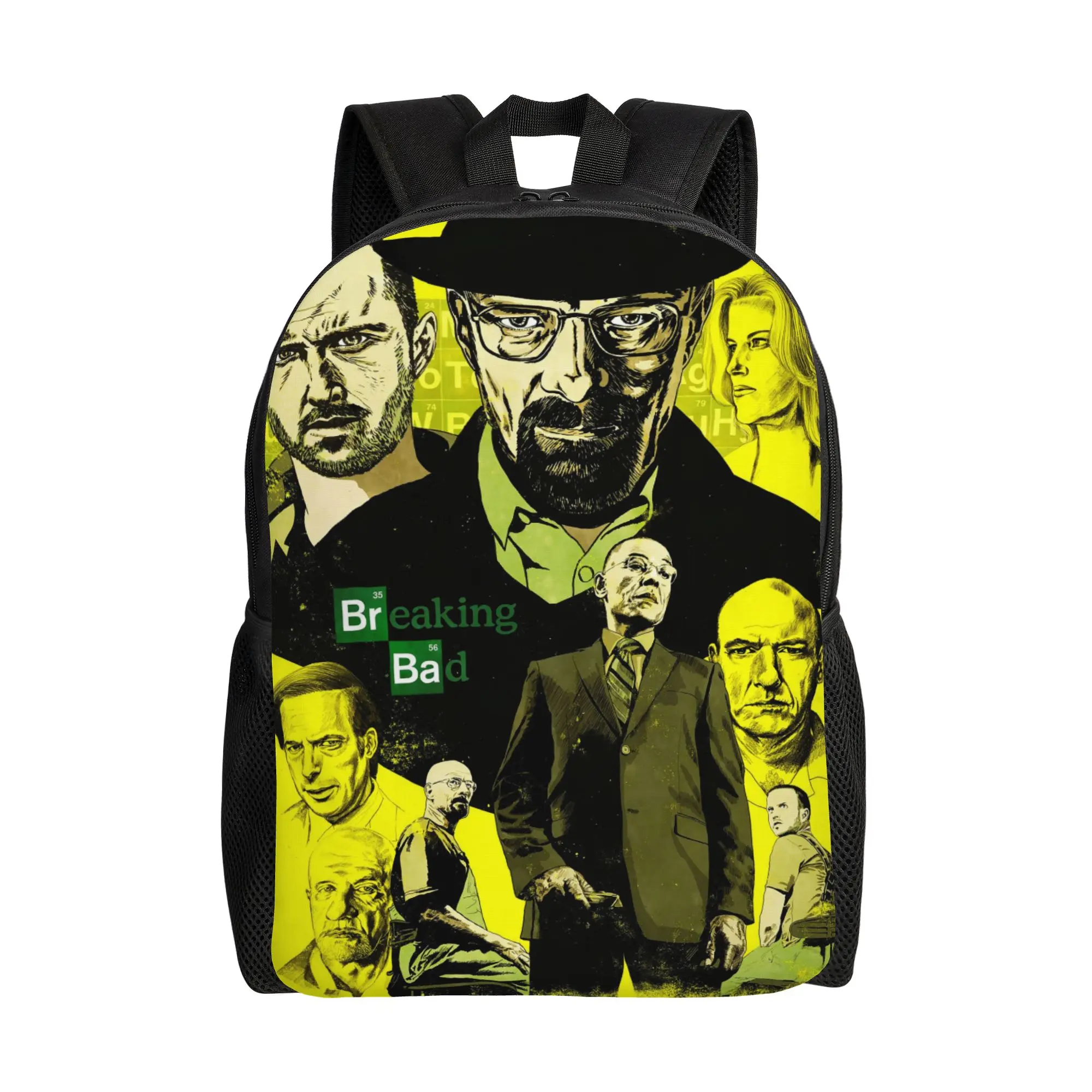 

Breaking Walter Bad Jesse Hank Mike Skyler Backpack for Men Women Fashion Student Hiking Travel Daypack Laptop Shoulder Bag