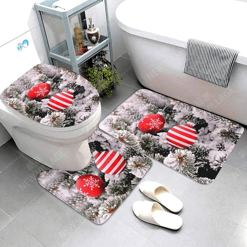 home bathroom floor mats Christmas decorations Bath Foot mat modern bathroom accessories rug Toilet mat Bathtub anti-slip carpet