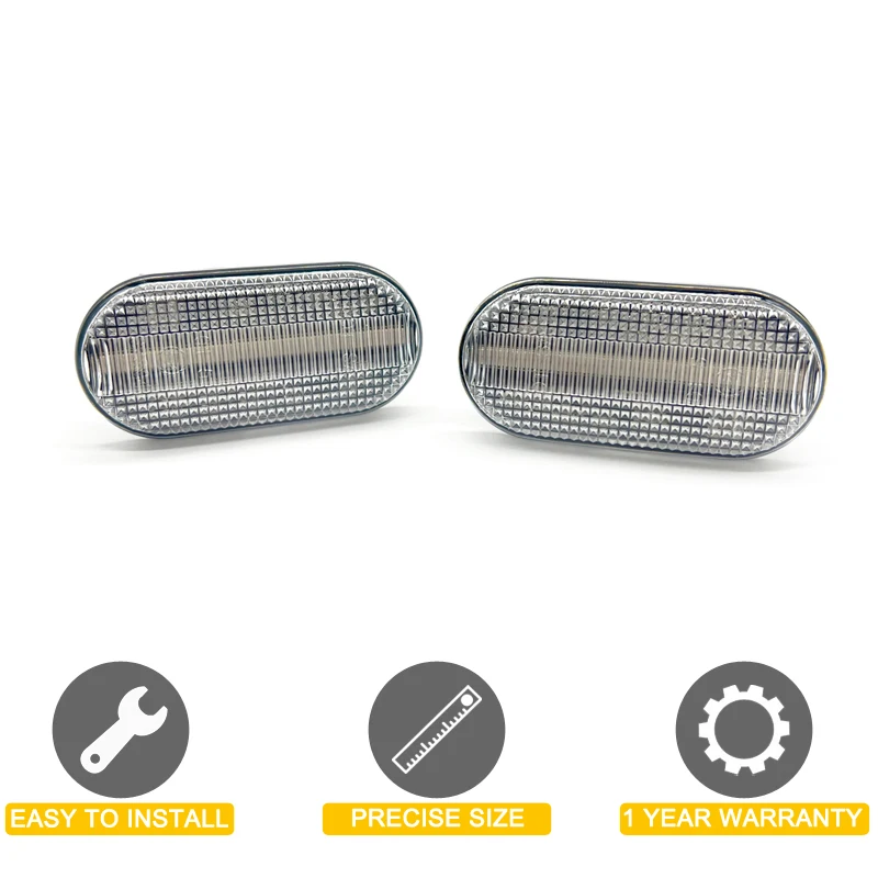 Clear Lens Dynamic LED Side Marker Lamp Assembly For Renault Laguna Master Megane Scenic Trafic Twingo Blinker Turn Signal Light