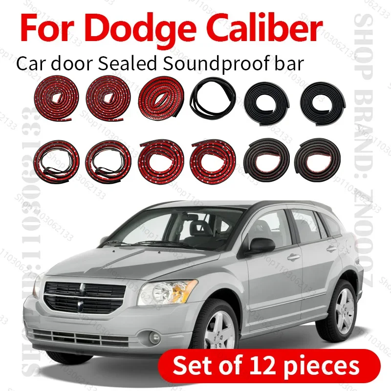 Car Door Seal Strip Rubber Double Layer Sealing Protector Soundproof Seal Dustproof Seal Strip 12PCS For 2006-2012 Dodge Caliber
