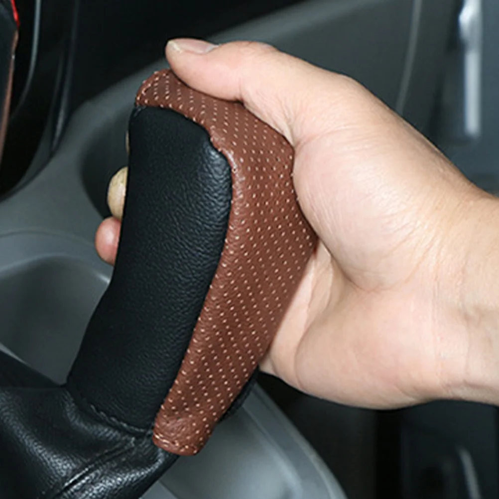 

Universal Car Gear Handbrake Cover Set Shifter Boot For Manual Transmission Durable Interior Accessories Stick Shift Cover