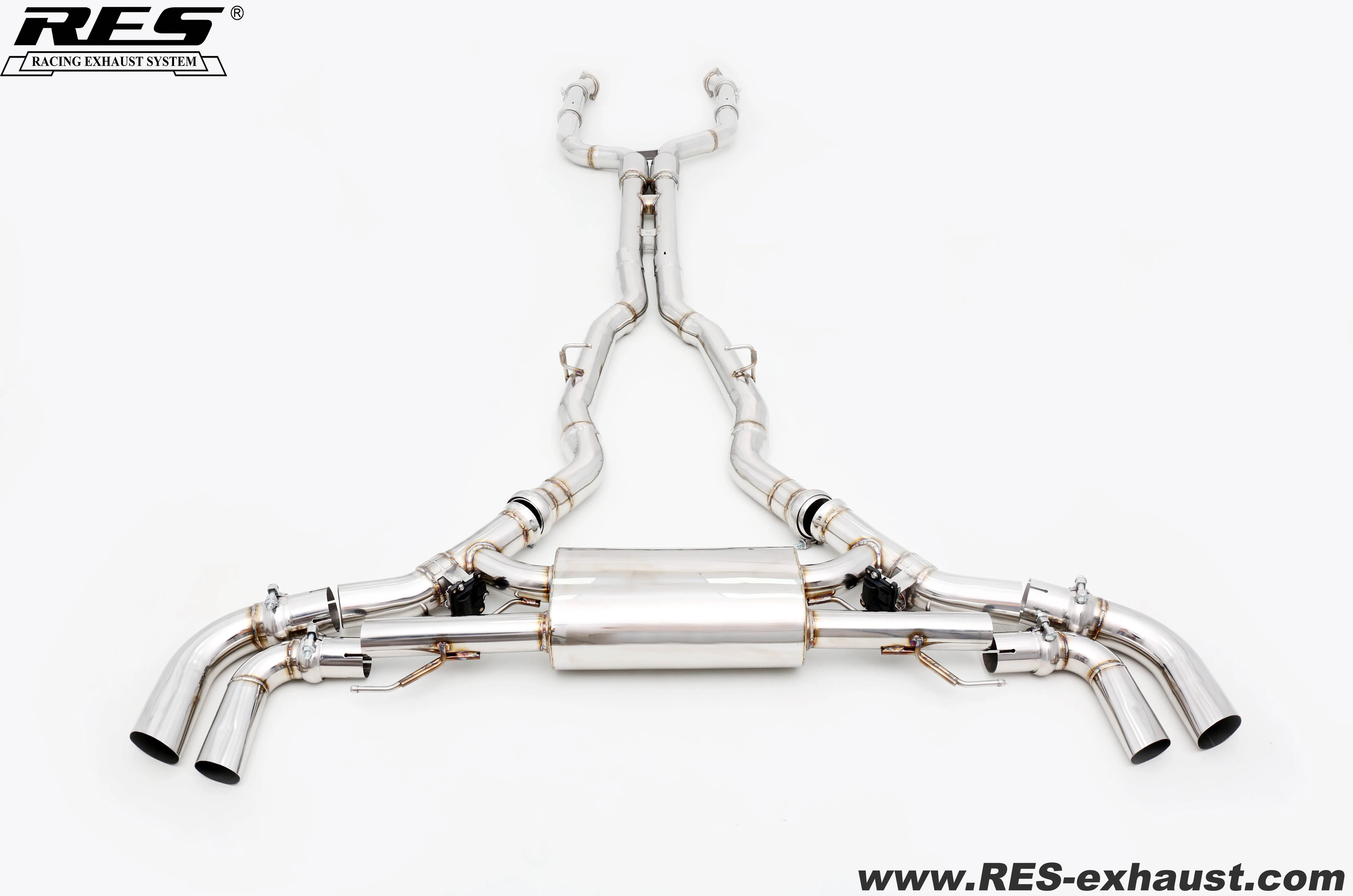 RES Stainless Steel (SS304) Valve Catback Exhaust System for X5/G05 X6/G06 M60i N63B 4.4T. Enhances Sound and Performance