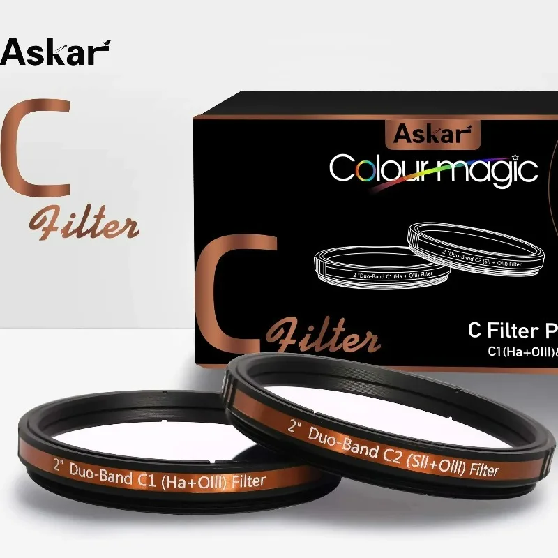 Askar Colour Magic C2 Duo-Band Astronomical Telescope Filter Hα Oⅲ Sⅱ Oⅲ Deep-Sky Observation Accessories