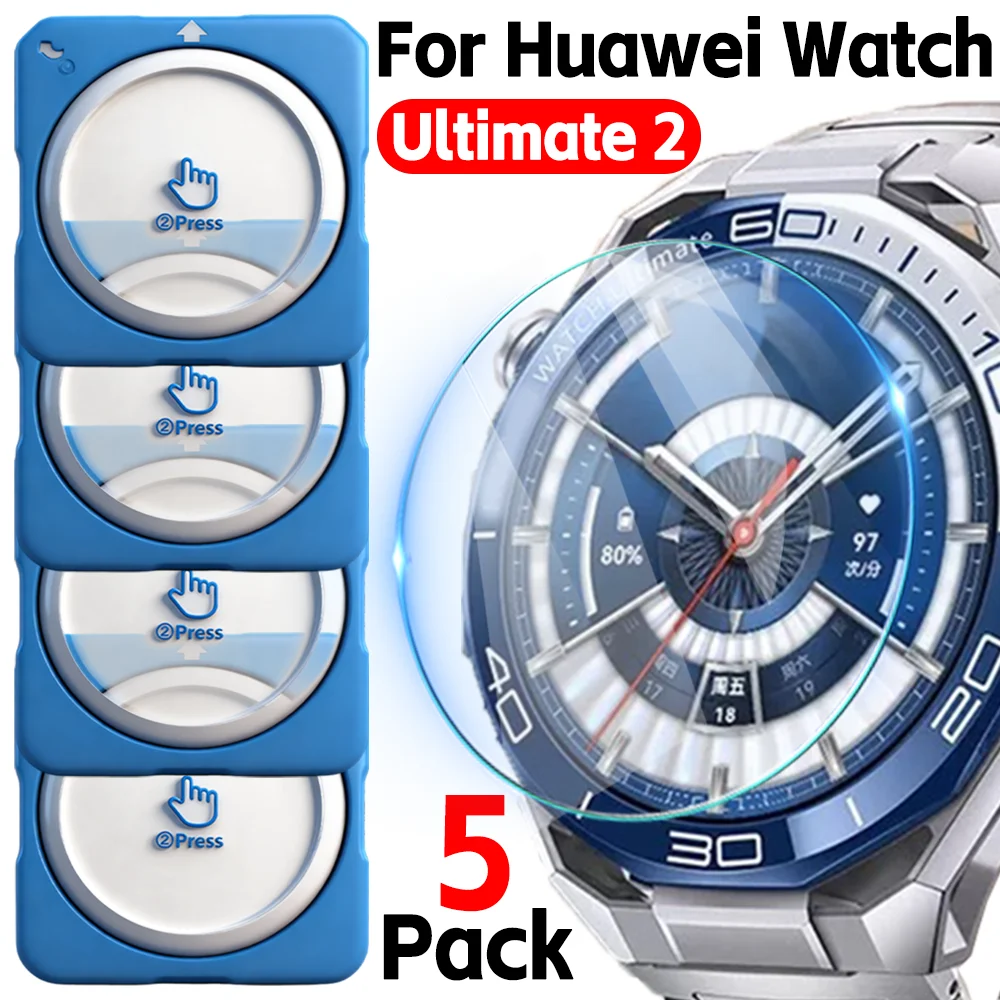 

5-1pcs Tempered Glass for Huawei Watch Ultimate 2 Easy To Install Screen Protectors 9H Hardness Anti-scratch Protective Films
