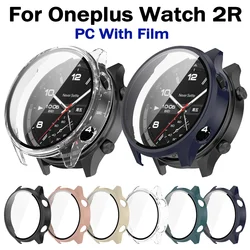 For Oneplus watch 2R Case Bumper PC Hard Full Screen Protector Tempered Glass Film Protection Cover Frame bezel Cases