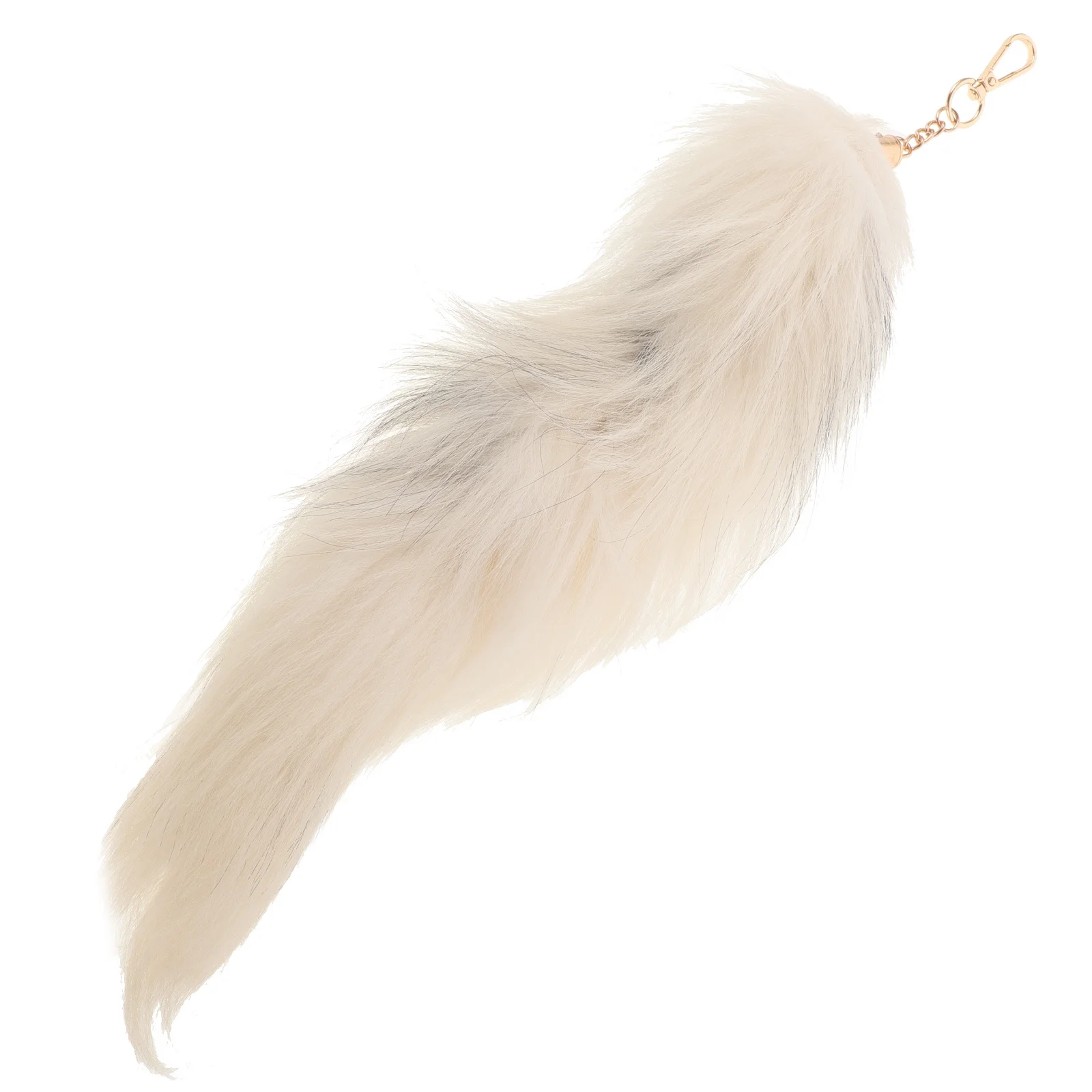 Chaveiro de cauda de animal, pingente de imitação de cauda longa e macia, decoração suspensa para chaves de bolsa, pingente de espelho de carro