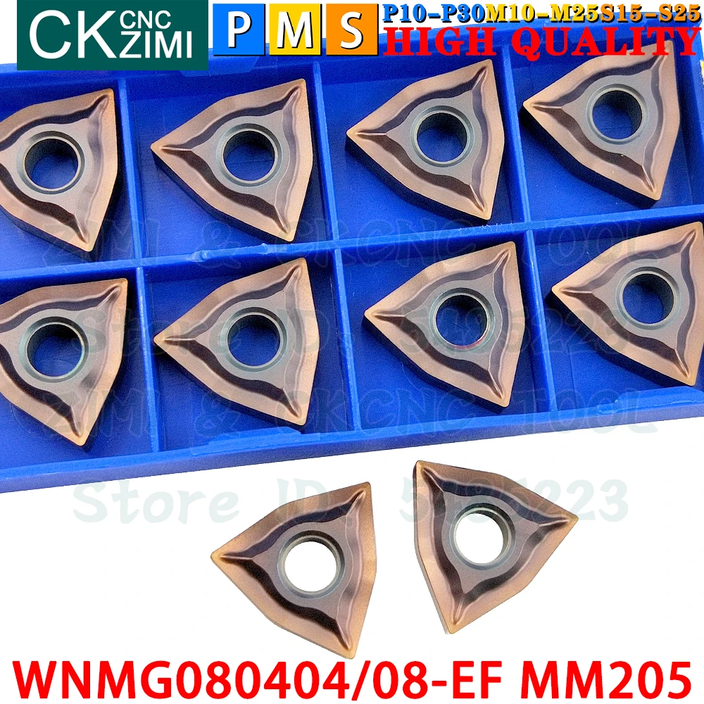 WNMG080404-EF MM205 WNMG080408-EF MM205 كربيد إدراج الخارجية تحول إدراج أداة WNMG0804 WNMG 0804 MM205 نك مخرطة معدنية تحول القاطع أداة