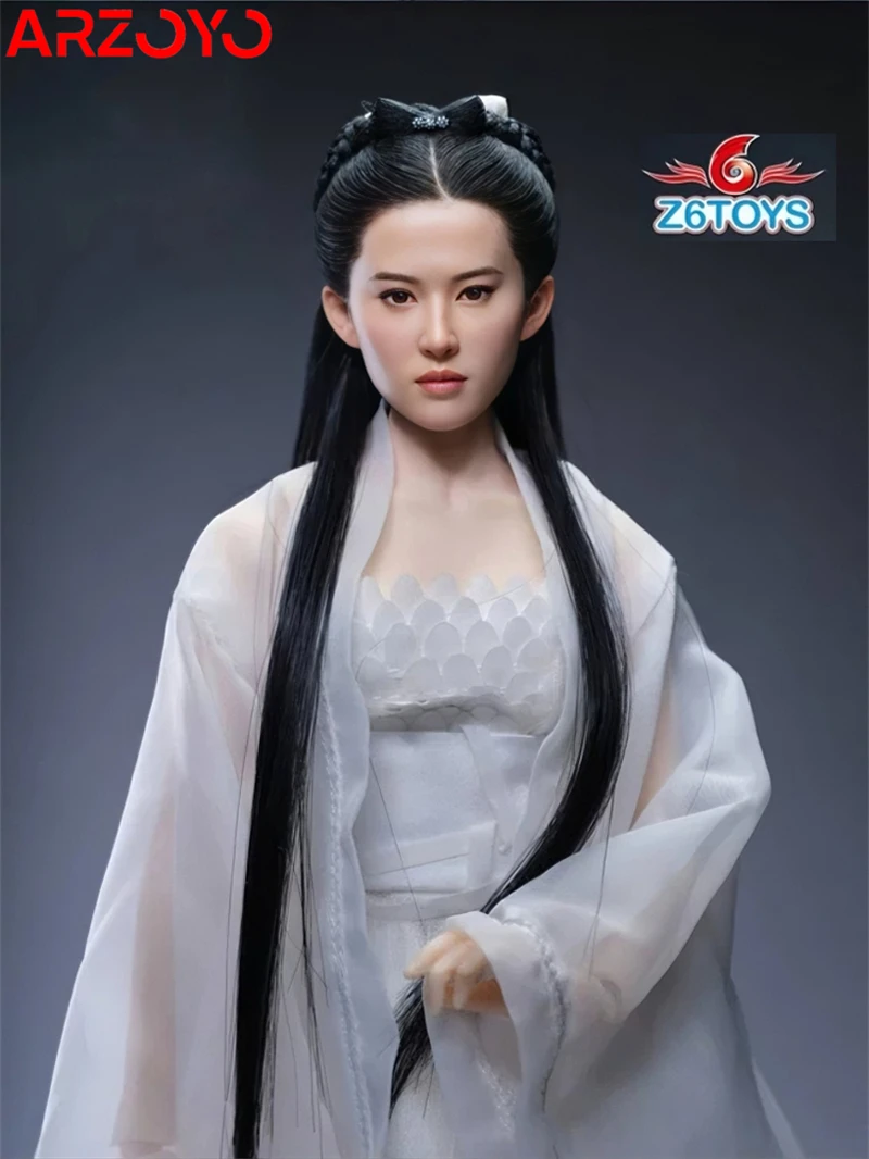 Z6TOYS Z006 1/6 Scale Yifei Head Sculpt Ancient Crystal Liu Head Carving Model Fit 12'' Female Soldier Action Figure Body