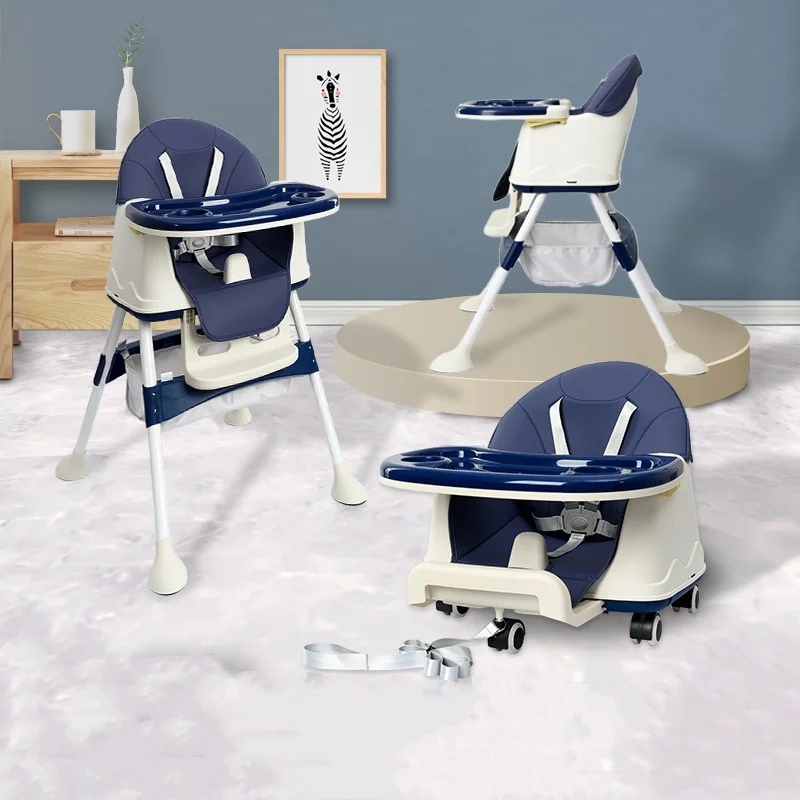 Baby High Chair 3 in 1 Baby High Feeding Chair Portable Kids Table Foldable Dining Chair Adjustable Height