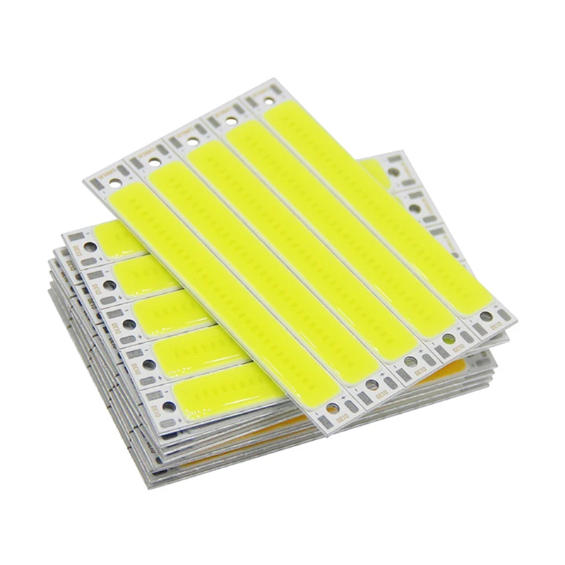 1pc LED COB Strip 3W Warm Cold White Blue Red COB LED Light Source For DIY Bicycle Work Lamp 3V 3.7V DC 60mm 8mm