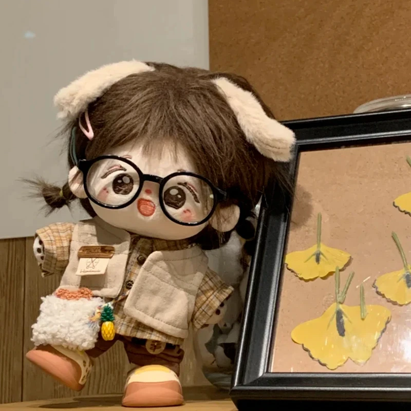 Only Doll Glasses Black Frame Clear Lens Mini Eyeglasses Accessory For Bjd Puppet Stuffed Doll Pet Doll Costume Decoration