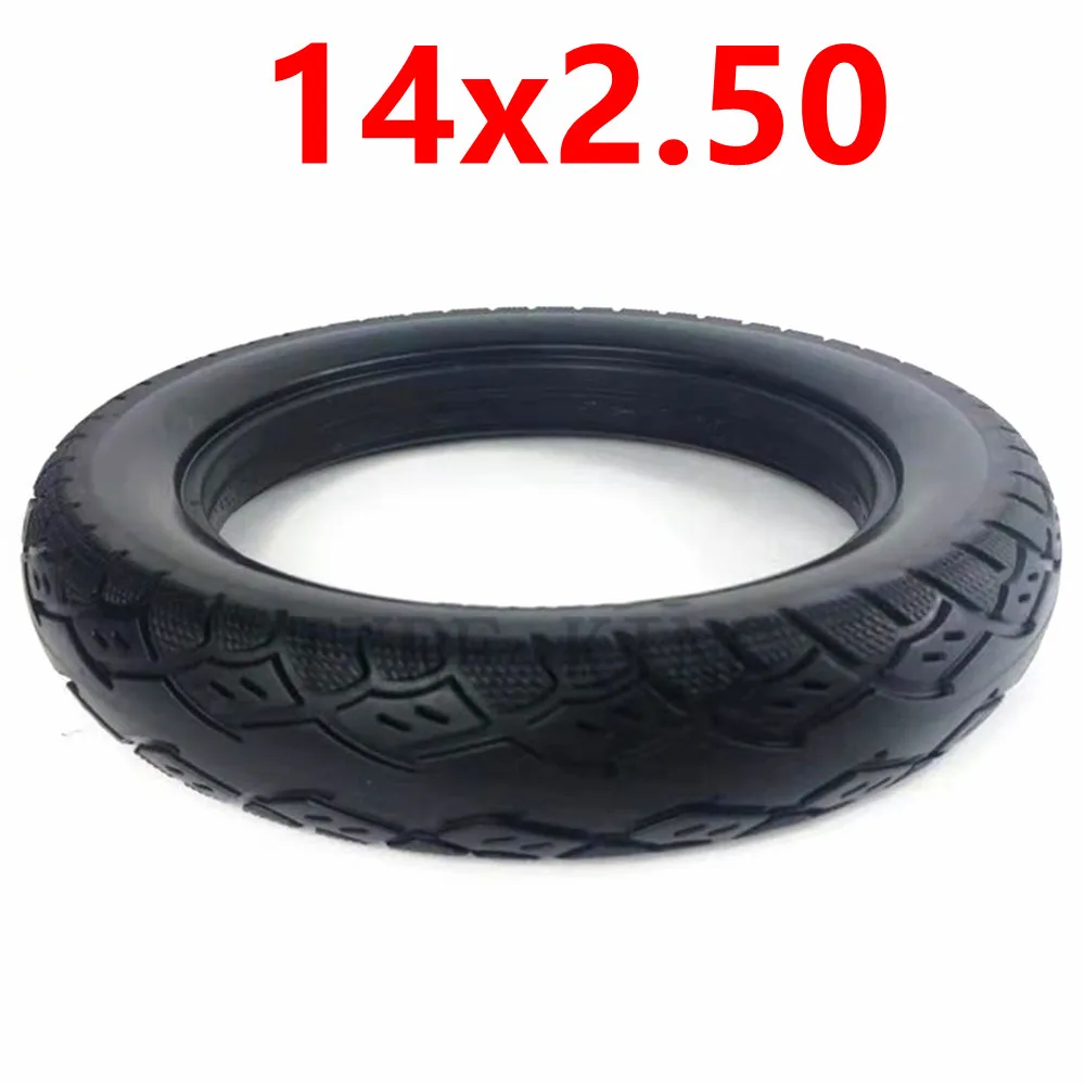 14 Inch Tyre 14x2.50 Solid Tire Thickening and Puncture Proof Wheel  Tyre for Electric Vehicle Tire Parts