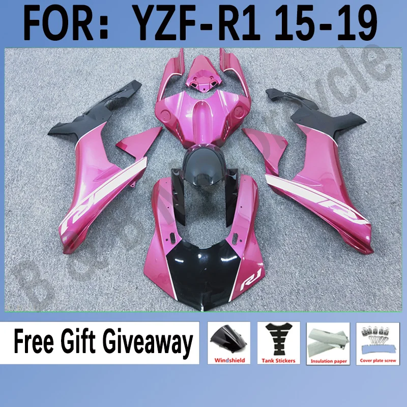 

Подходит для YAMAHA YZFR1 YZF R1 2015 2016 2017 2018 2019 YZF-R1 15 16 17 18 19 обтекатель мотоцикла, кузовный розовый, черный