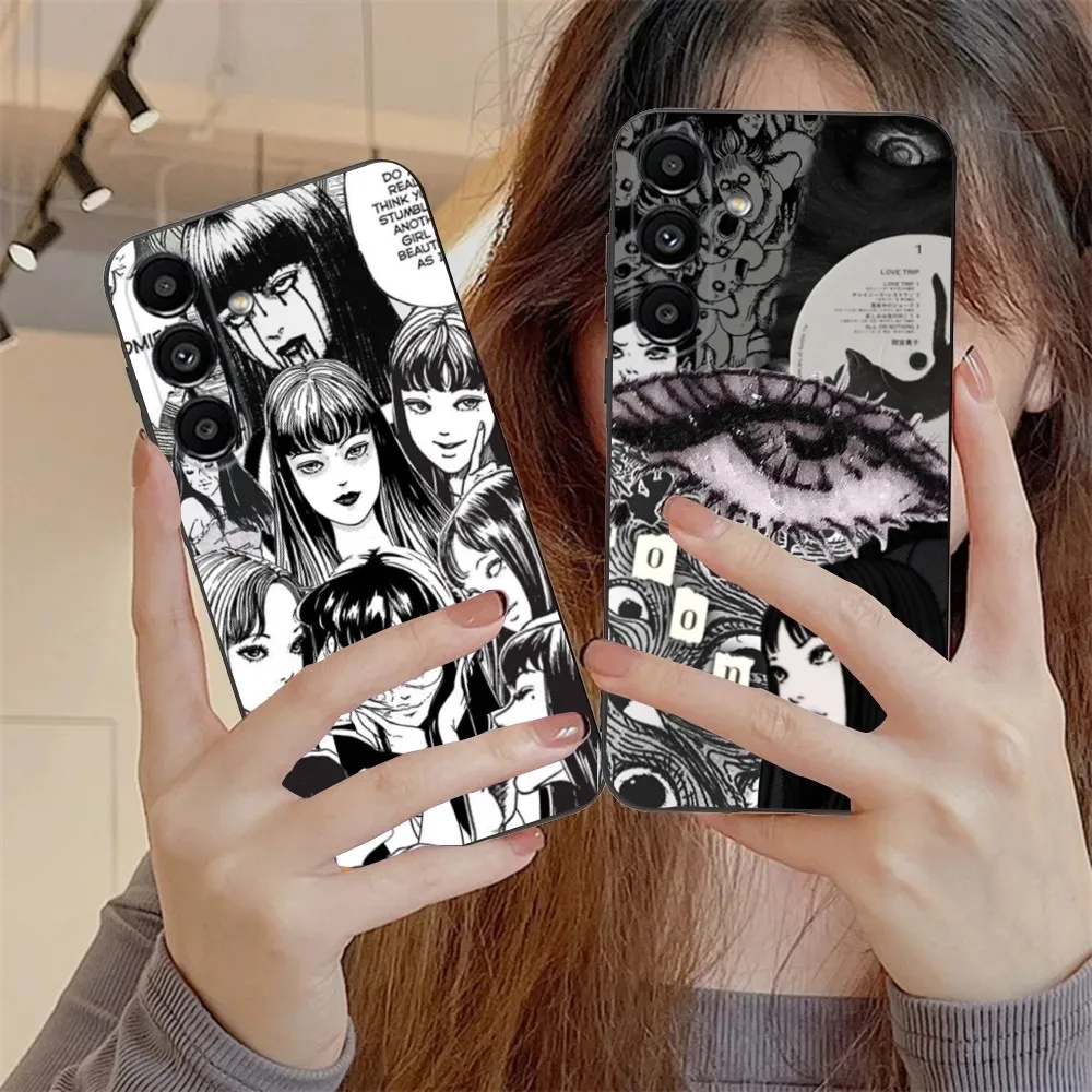 

Japanese H-Horror Comic Tomie Phone Case For Samsung S24,S21,S22,S23,S30,Ultra,S20,Plus,Fe,Lite,Note,10,9,5G Black Soft Cover