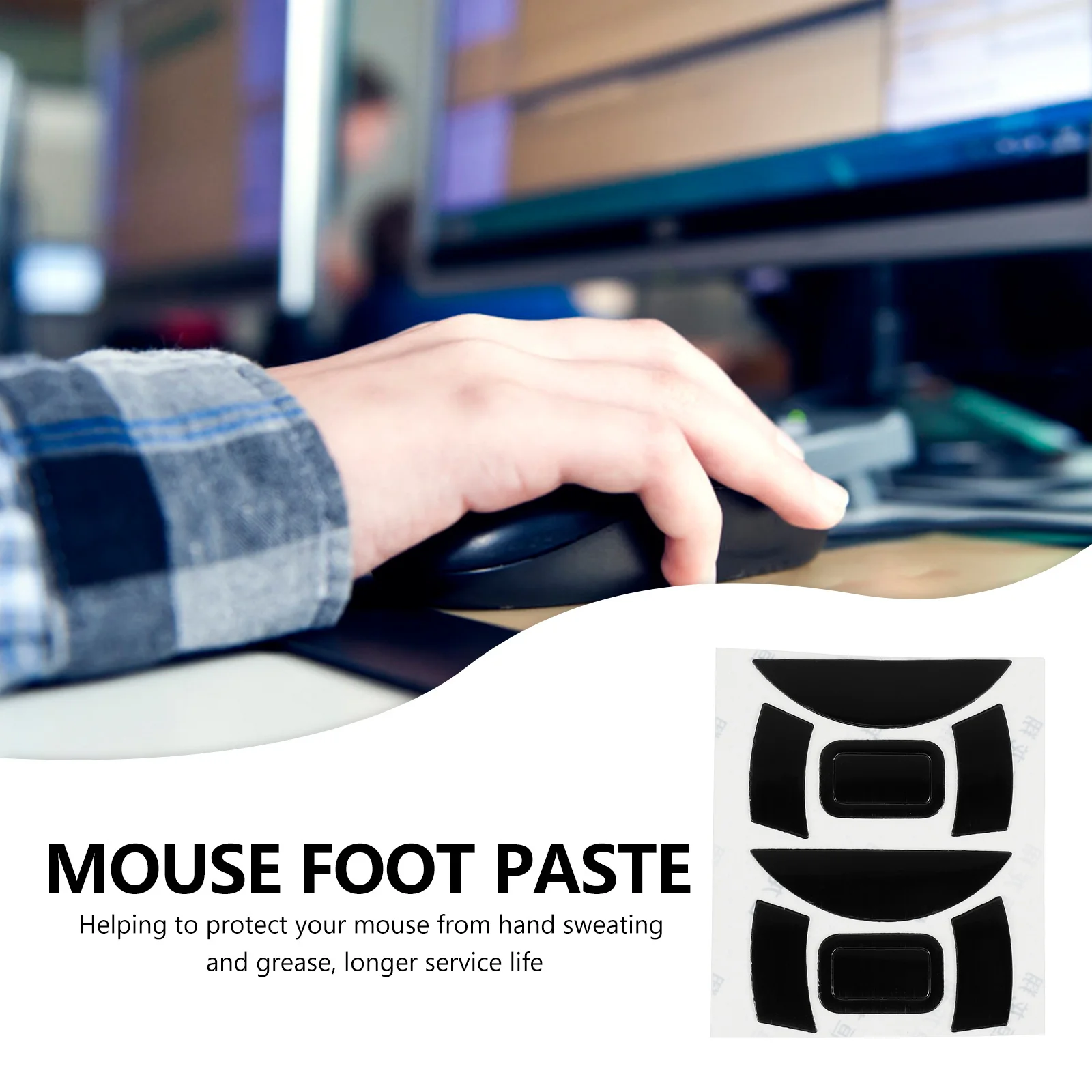 

2Pairs Mouse Skates Replacement Premium Silicone Glide for Smooth Gaming and Work Long-Lasting Non-Sticky Wear Resistant Mice