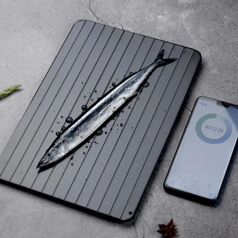 Fast Defrost Tray Fast Thaw Frozen Food Meat Fruit Quick Defrosting Plate Board Defrost Tray Thaw Master Home Kitchen Gadgets