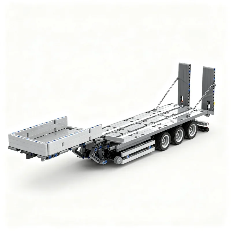 

698PCS MOC Technology LOW LOADER TRAILER 1 21 Truck Model DIY Creative Ideas Display Assembly Building Blocks Gift Birthday Set