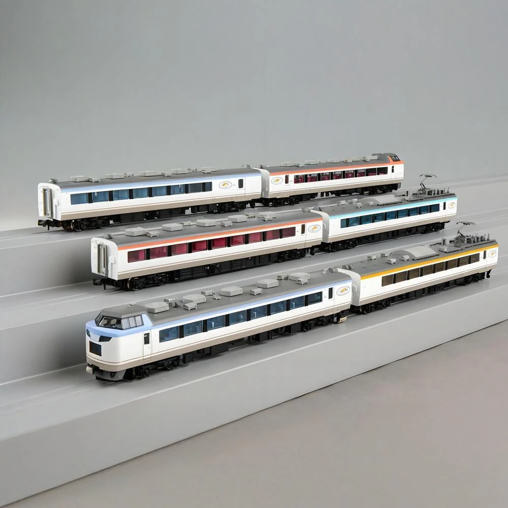 

N-type 1/160 Train Model, A7091 485 Series Special Tram 5500 Generation, Painted, Powered 6-car Train Set Boy's Toy Gift