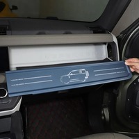 For Land Rover Defender 110 90 130 20-24 ABS Black Car Dashboard Co-pilot Handle Logo Panel Cover Trim Stickers Car Accessories