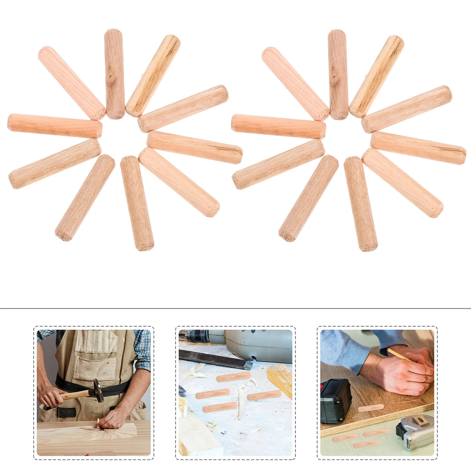 

200pcs Wooden Dowels 4Mm Wood Plugs For Furniture Joints Diy Crafts Repair Carpentry Dowel Pins Unfinished Wood Inserts Small