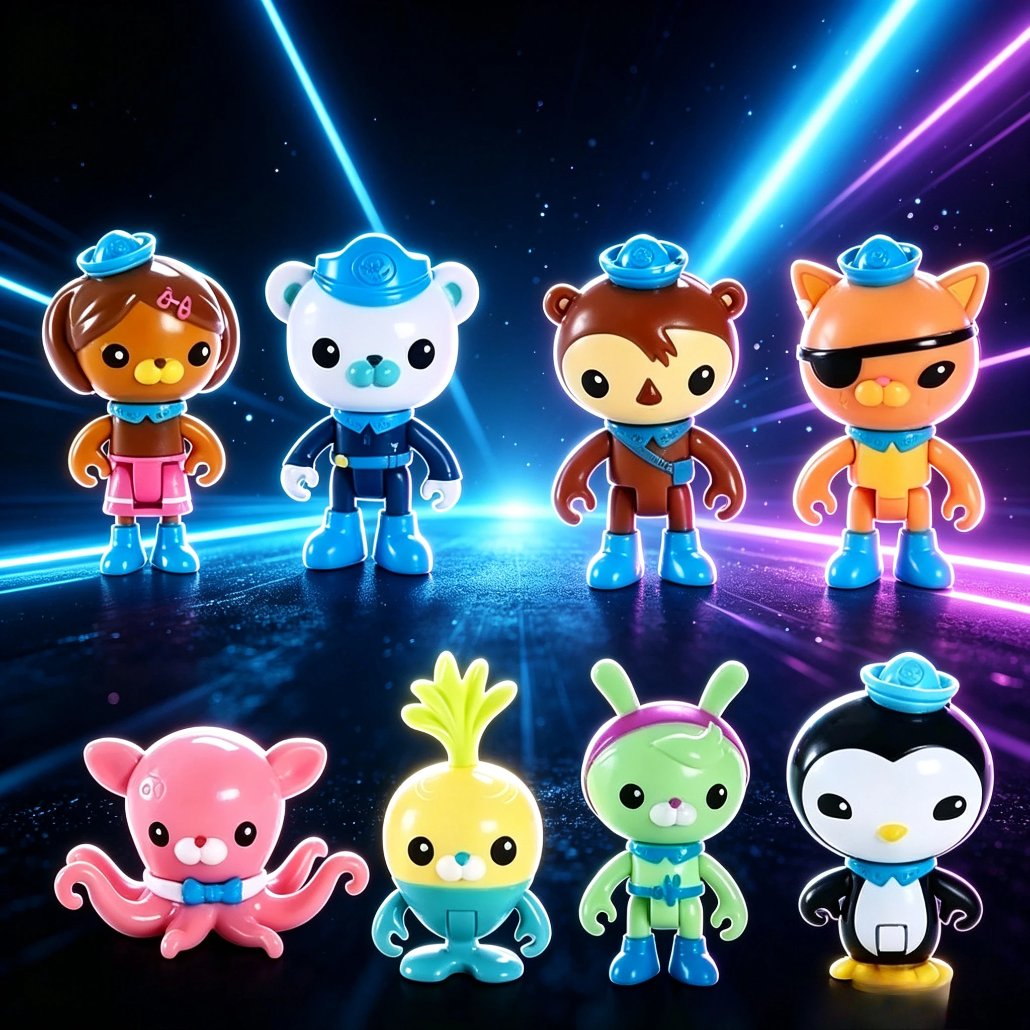 Octonauts Action Figures 9pcs Mini Toys Barnacles Peso Kwazii Tweak Vegimal Dashi PVC Dolls Animal Models Kids Christmas Gifts