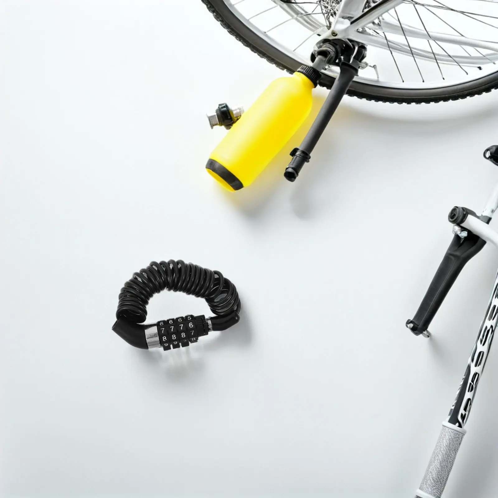 Security Lock Heavy Duty Coiled Steel Cable Anti Theft Resettable Combination Lock for Motorcycle Bike Scooter Basket