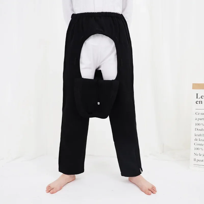 Elderly Open Crotch Pants Paralysis Bedridden Incontinence Patient Urination Defecation Nursing Pajamas Fracture Care Clothes