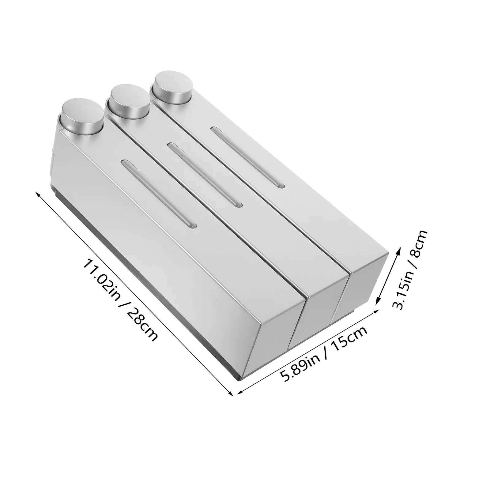 3 Chamber Soap Dispenser Manual Bathroom Shower Wall Mounted Shower Gel Shampoo Conditioner Organizer Leak Proof Stylish