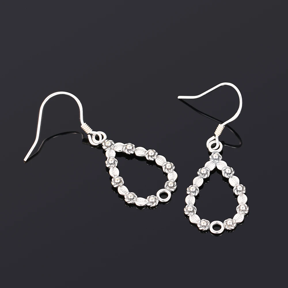 Vintage Style Women's Drop Earrings Silver Jewelry For Wedding Anniversary Engagement Party