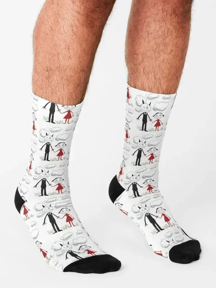 Lucifer Drawing by Trixie Netflix Series (sticker and more) Socks halloween colored Rugby Socks Women Men's