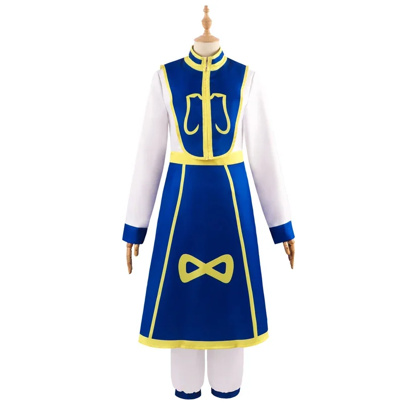 Kurapika-女性のための完全なかつらセット,ハロウィーンのコスプレ衣装,アニメ,カーニバルパーティーの服,マンガの衣装,ロールプレイユニフォーム,クリスマス