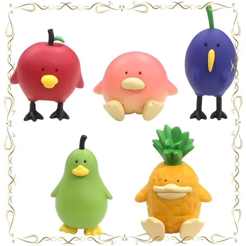

Honey Peach Tropical Fruit Gashapon Kawaii Children's Day Gifts Desktop Ornament Action Figure Model Toys