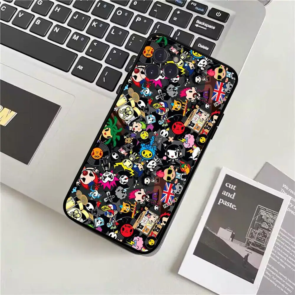 Japan T-TokidokiS Phone Case Silicone Soft for iphone 15 14 13 12 11 Pro Mini XS MAX 8 7 6 Plus X XS XR Cover