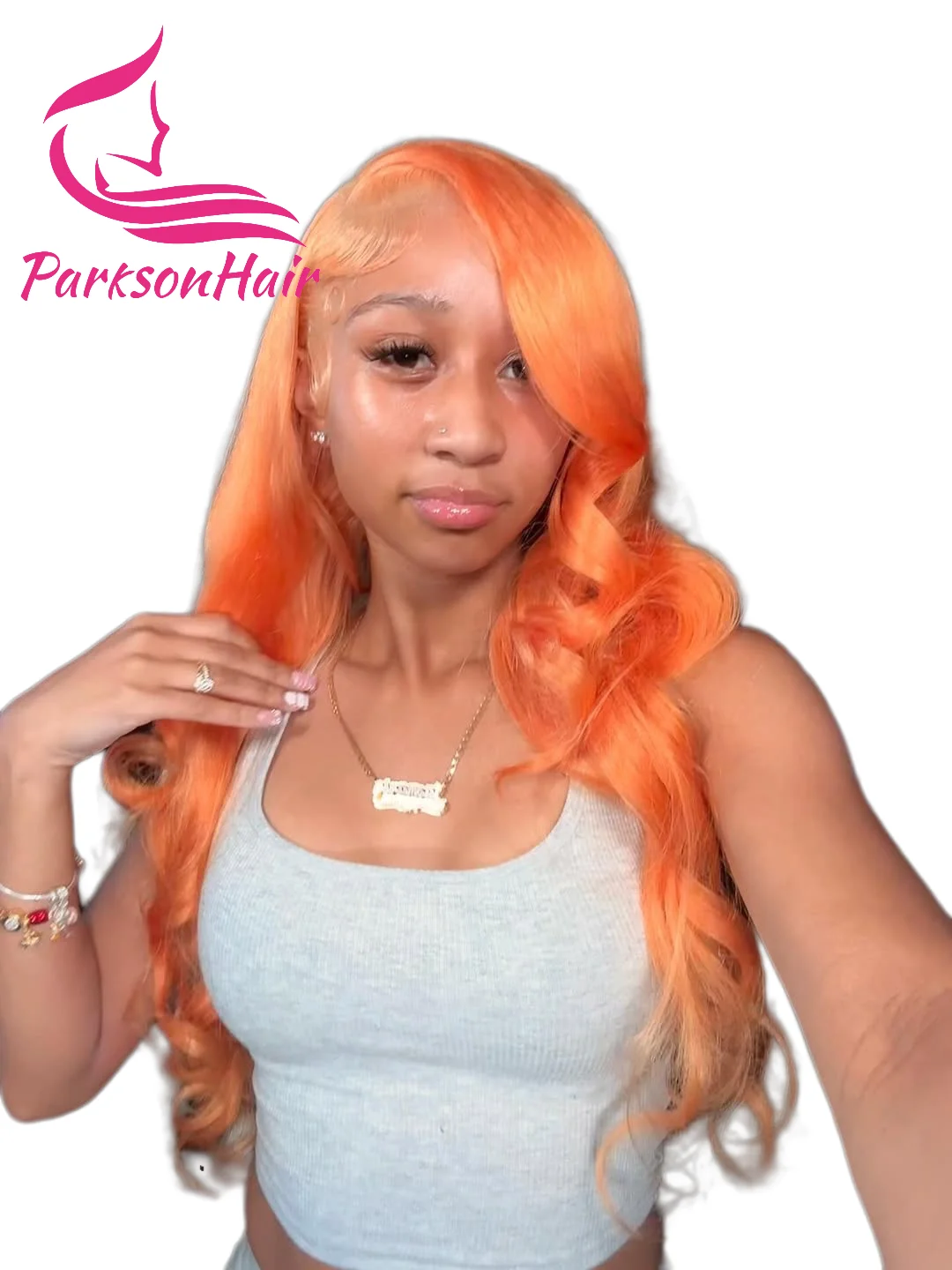 13x4 13x6 برتقالي فاتح شفاف الدانتيل الباروكات الأمامية 613 شقراء ملونة 100% شعر الإنسان الجسم موجة شعر مستعار للنساء قبل نتف