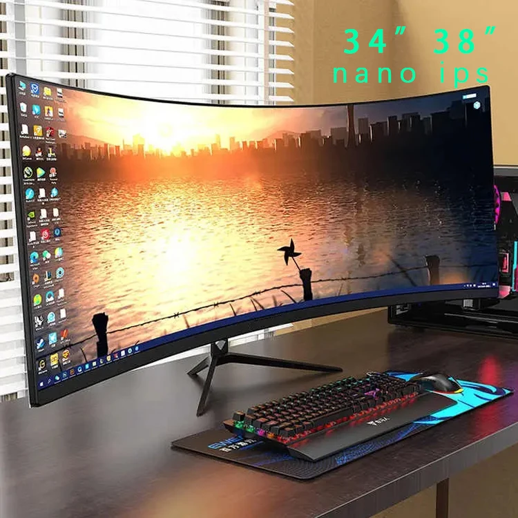 

Ultra-Wide 34 Inch Curved 4K Gaming 21:9 144Hz HDR IPS Low Input Lag FreeSync Gaming With Adjustable Stander