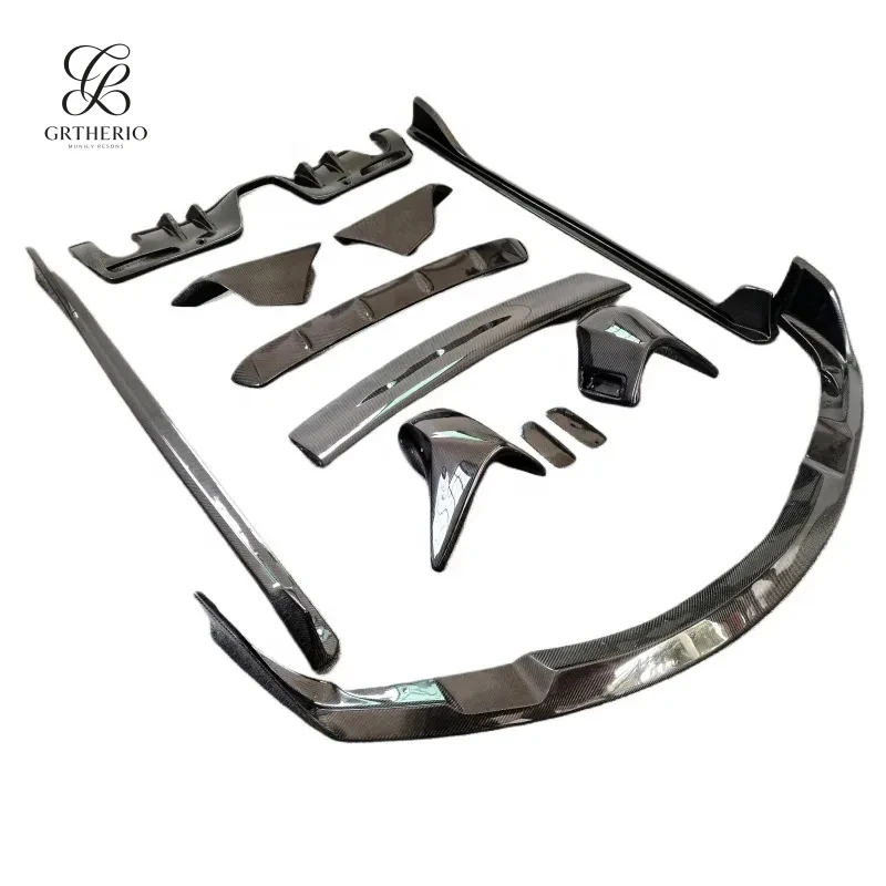 

For Toyota Supra A90 A91 2019-2022 Carbon Fiber Front Lip Side Skirts Rear Diffuser Spoiler Body Kit
