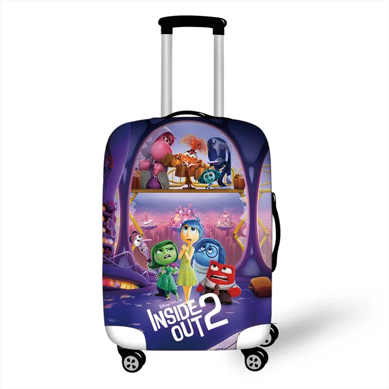 Disney Inside Out 2 Anime Figures Joy Sadness Anxiety Luggage Cover Stretch Fabric Suitcase Protector Baggage Dust Case Covers