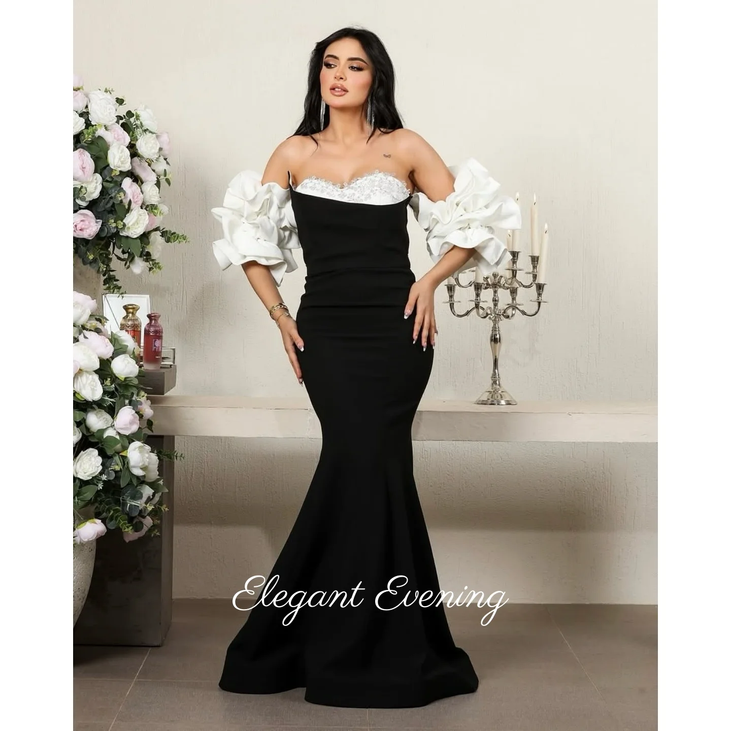 

Elegant Vintage Prom Dress Sweet Simple White Sequins Evening Dress Beadings Mermaid Customized Formal Occasion Party Gowns