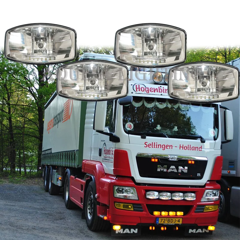 1 Pcs Grill Bump Hel Jumbo 320 FF Long Distance Spot Lights Fit For SCANIA VOLVO MAN RENAULT Truck