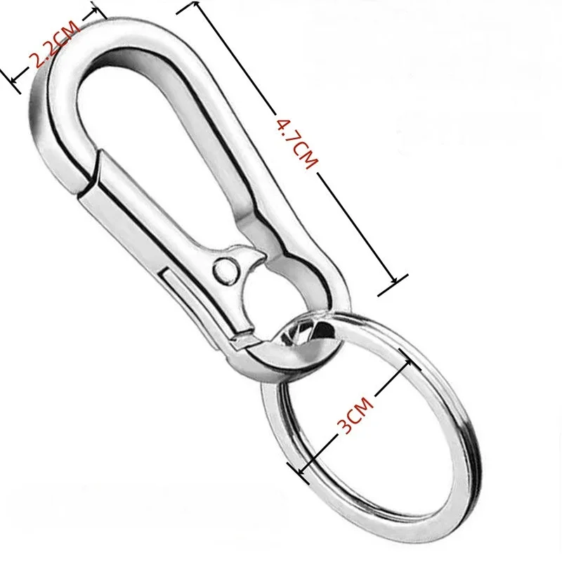 2-6PCS Carabiner Clip Keychain Metal Carabiner Shape Key Ring Keyring Key Holder Clips Hook Holder Organizer for Home Car Keys