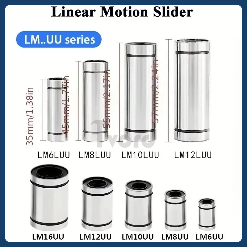 

4/10 шт. LM3UU LM4UU LM5UU LM6UU LM8UU LM8SUU LM10UU LM12UU LM6LUU LM8LUU LM10LUU 3-16 мм линейный шарикоподшипник детали с ЧПУ 3D-принтер