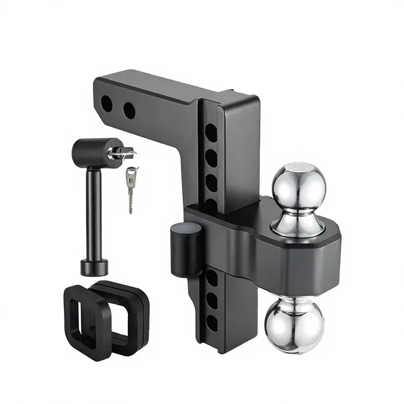 6/8-inch Dropper 2-inch Adjustable Aluminum Trailer Stabilizer Bracket with Dual-ball Trailer Arm