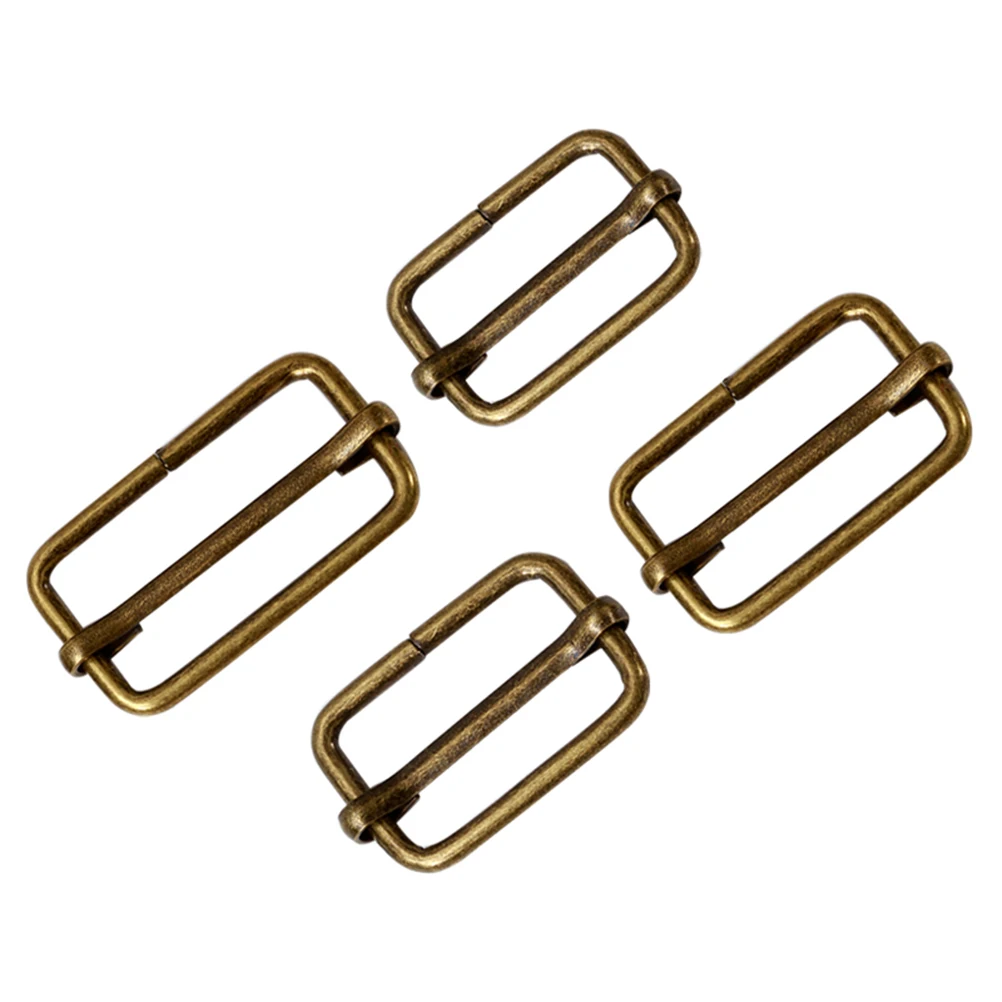 

100pcs Qingguri Buckles Metal Roller Pin Slide Square Strap Adjuster For Bag Backpack Luggage Harness Collar Bronze