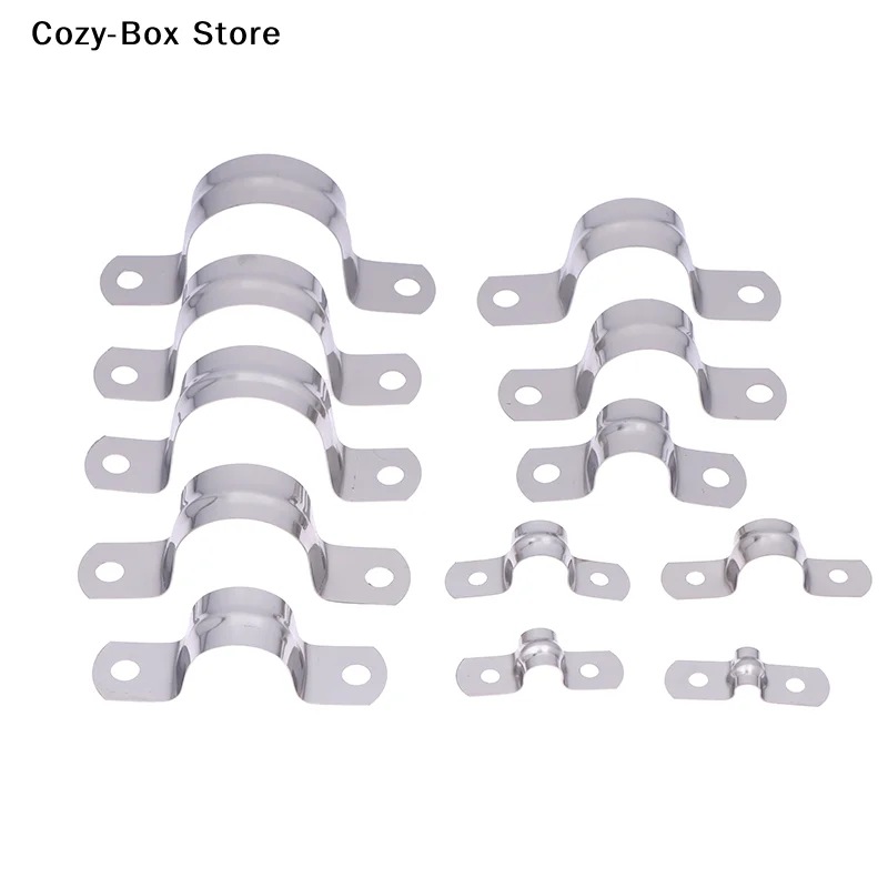[ZY]Stainless Steel U-Shaped Tube Clamp Metal Saddles Tube Pipe Clamp U Conduit Bracket For Heavy Duty Application[ZY]