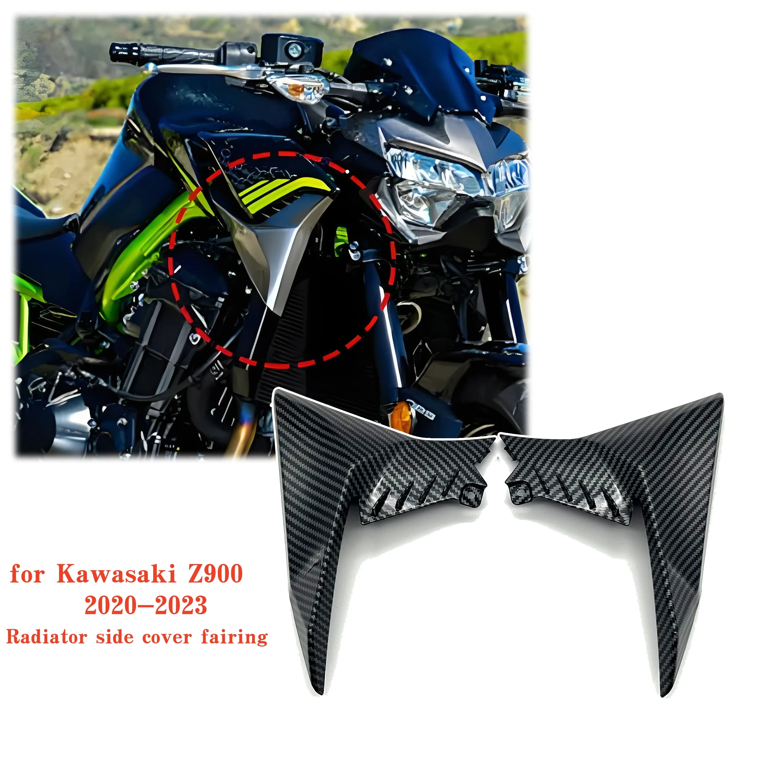 

Для Kawasaki Z900 z900 2020 2021-2023 боковая декоративная крышка топливного бака, боковая панель резервуара для воды, обтекатель, комплект кузова, детали мотоцикла