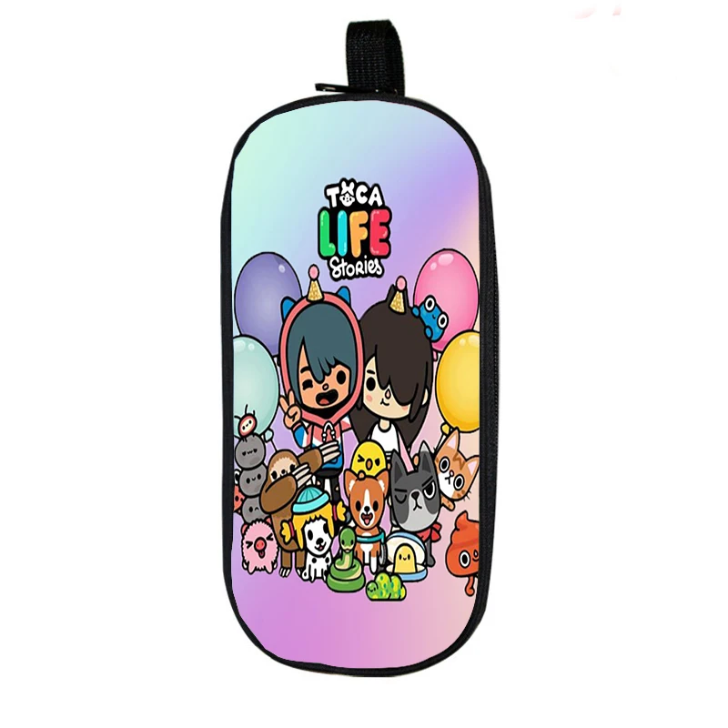 

Kids Cartoon Toca Life World Cosmetic Cases Student Anime Pencil Bag 3D Printed Pencil Case Makeup Box Organizer School Supplies